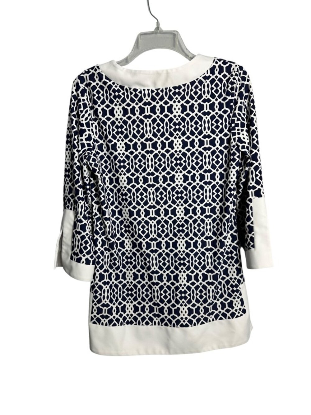 Jude Connally Megan Tunic Top Navy White Geo Print Medium - Picture 3 of 11